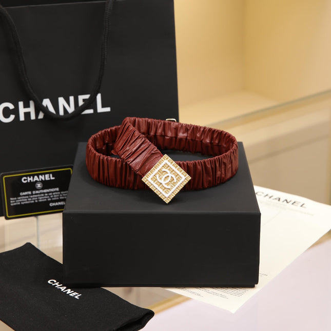CHANEL 26S BELT 30 MM IN BROWN CALFSKIN 658426