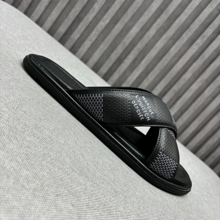 LV VENICE MULE SANDALS BLACK
