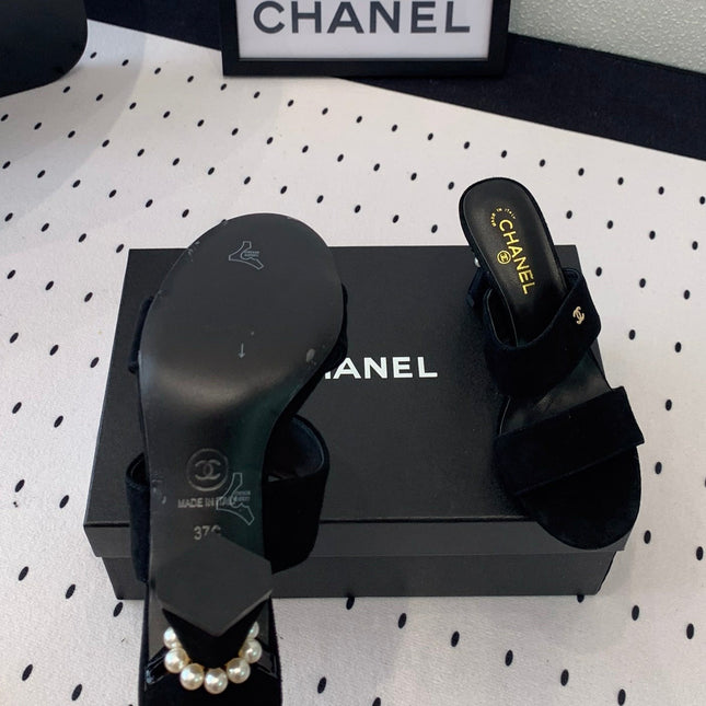 MULES black LAMBSKIN