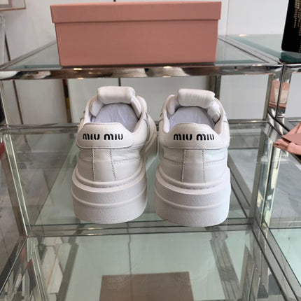 Sneakers Thick-soled White Cowhide