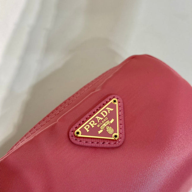 PRADA 26S HANDBAG 12 IN PINK NYLON