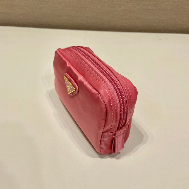 PRADA 26S HANDBAG 12 IN PINK NYLON