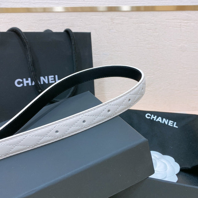 CHANEL 26S BELT 20 MM IN WHITE CALFSKIN 655204
