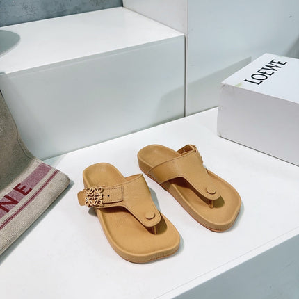 LW THONG SANDALS NAPLES YELLOW CALFSKIN