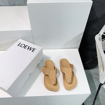 LW THONG SANDALS NAPLES YELLOW CALFSKIN