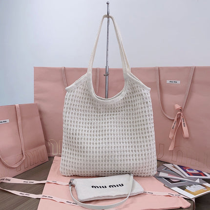 IVY TOTE BAG 40 IN WHITE MESH