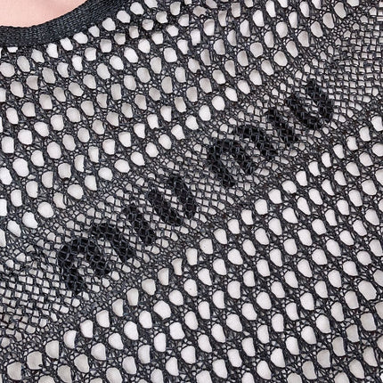 IVY TOTE BAG 40 IN BLACK MIX WHITE MESH