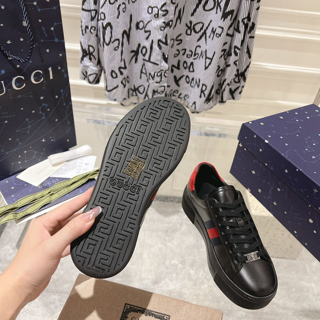 GG ACE 30 SUPREME TRAINER BLACK CALFSKIN