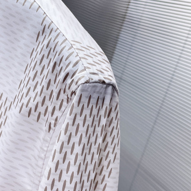 LV LONG-SLEEVED SHIRT IN WHITE DAMIER COTTON 238802