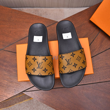 LV MULE CHOCOLATE BROWN MONOGRAM CALFSKIN