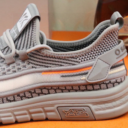 PRA SNEAKER IN GREY BREATHABLE FLYKNIT STRETCH FABRIC