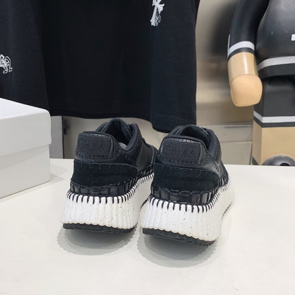 NAMA SNEAKER 5 CM IN BLACK CALFSKIN