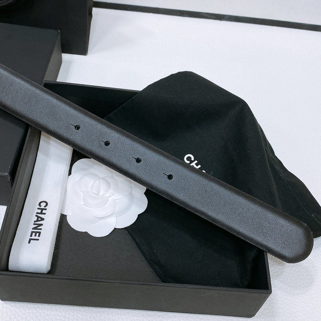 CHANEL 26S BELT 30 MM IN BLACK CALFSKIN 670909