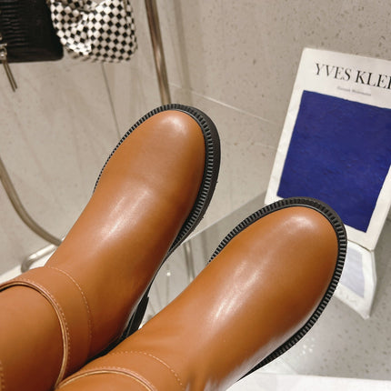 VLOGO LOCKER BRONZE BROWN CALFSKIN ANKLE BOOT 40MM