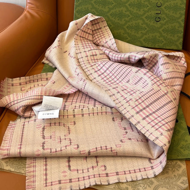 GUCCI 25S SCARF 180 IN WOOL 636369