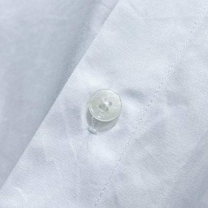 LV SHORT-SLEEVED SHIRT IN WHITE COTTON PINK LOGO 238814