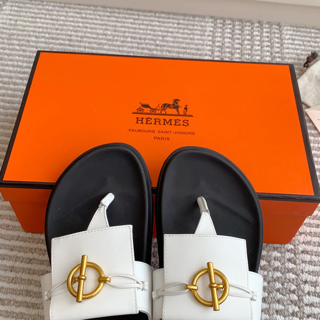 HM 26S JOYCE SANDAL IN WHITE CALFSKIN