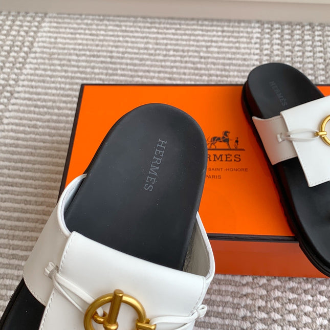 HM 26S JOYCE SANDAL IN WHITE CALFSKIN