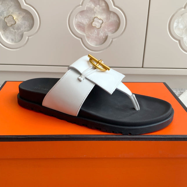 HM 26S JOYCE SANDAL IN WHITE CALFSKIN
