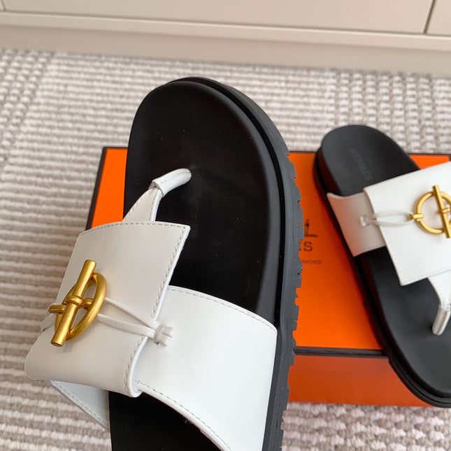 HM 26S JOYCE SANDAL IN WHITE CALFSKIN