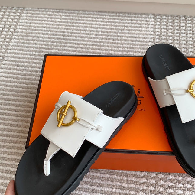 HM 26S JOYCE SANDAL IN WHITE CALFSKIN