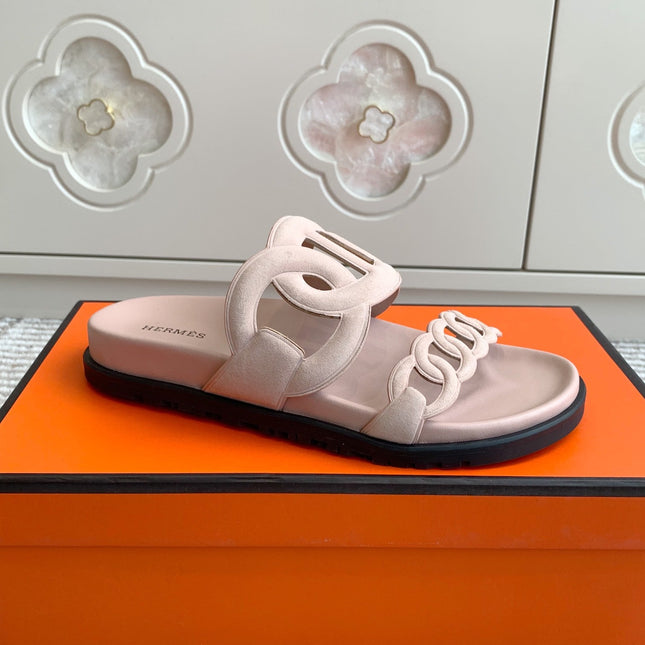 HM 26S EXTRA SANDAL IN LIGHT PINK CALFSKIN AND SUEDE