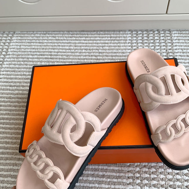 HM 26S EXTRA SANDAL IN LIGHT PINK CALFSKIN AND SUEDE