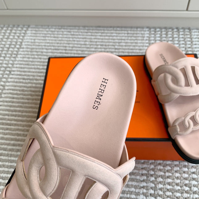 HM 26S EXTRA SANDAL IN LIGHT PINK CALFSKIN AND SUEDE