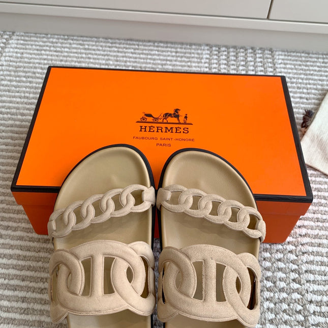 HM 26S EXTRA SANDAL IN BEIGE CALFSKIN AND SUEDE