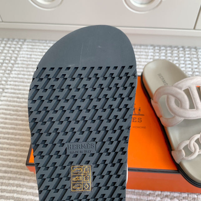 HM 26S EXTRA SANDAL IN NUDE CALFSKIN AND SUEDE