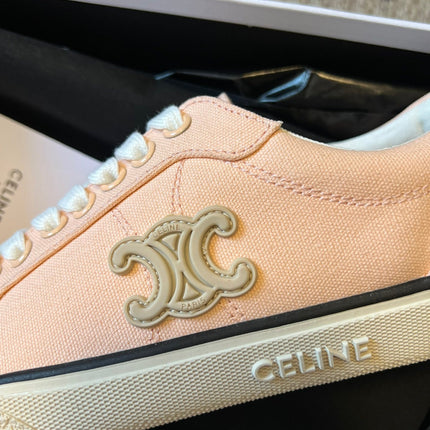 TRAINER LOW LACE-UP SNEAKER IN LIGHT ORANGE CANVAS