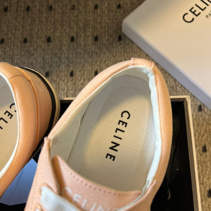 TRAINER LOW LACE-UP SNEAKER IN LIGHT ORANGE CANVAS