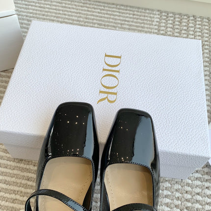 PEARL JOLIE MARY JANE PUMPS IN BLACK CALFSKIN