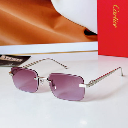 C DE RIMLESS RECTANGULAR FRAME SUNGLASSES 580851 IN METAL