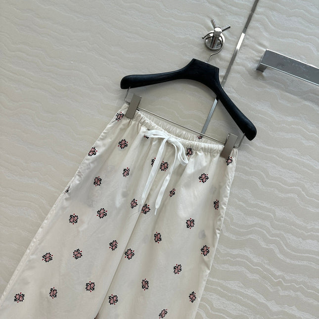 MIUMIU STRAIGHT-LEG CROPPED PANTS WITH ELASTIC WAISTBAND 261440