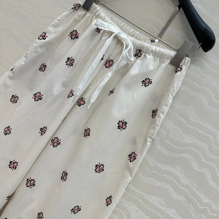 MIUMIU STRAIGHT-LEG CROPPED PANTS WITH ELASTIC WAISTBAND 261440