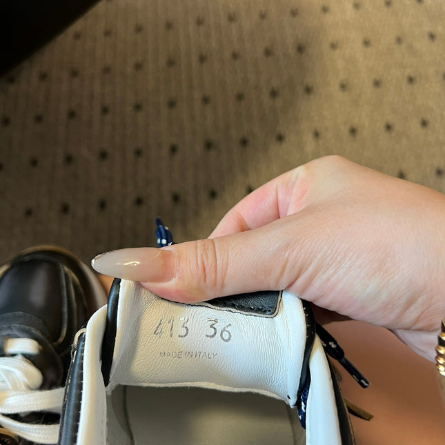 MIUMIU 26S SNEAKERS 530 SL IN BLACK CALFSKIN
