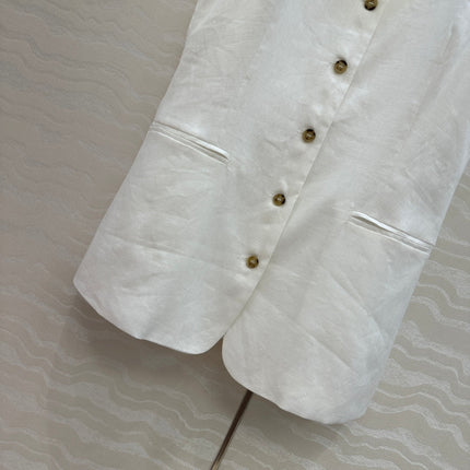 LP SLEEVELESS LINEN BLAZER 272243