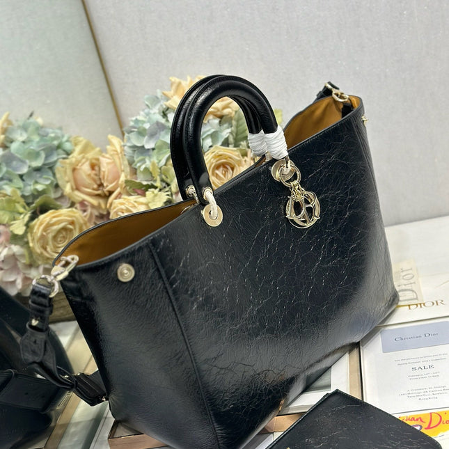 DIOR 26S TOUJOURS BAG 37 IN BLACK CALFSKIN