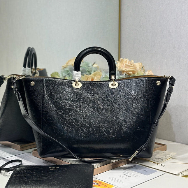 DIOR 26S TOUJOURS BAG 37 IN BLACK CALFSKIN