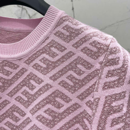 FEND 25S JACQUARD KNIT SHORT SLEEVES 264237