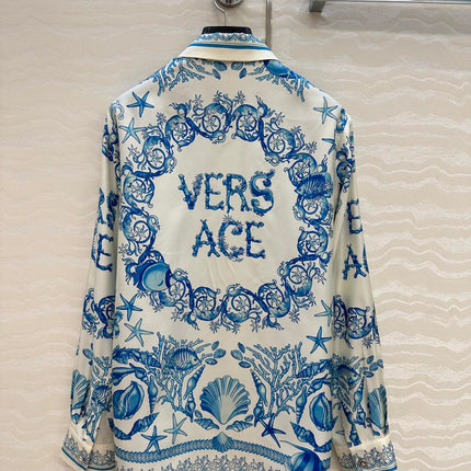 VERSACE SILK SHIRT WITH CORAL PRINT 263965