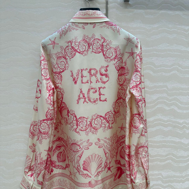 VERSACE SILK SHIRT WITH CORAL PRINT 263971