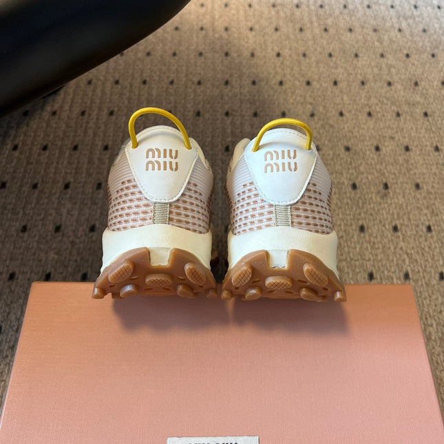 MIUMIU 26S SNEAKERS IN LIGHT PINK TECHNICAL FABRIC