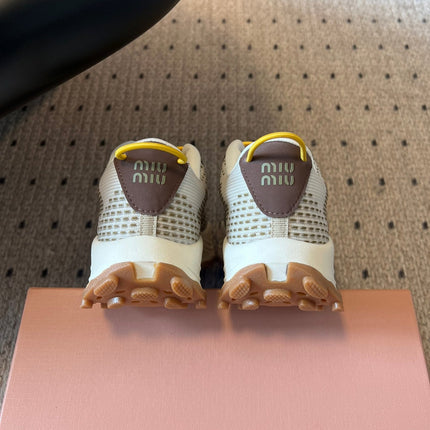 MIUMIU 26S SNEAKERS IN IVY GREEN TECHNICAL FABRIC