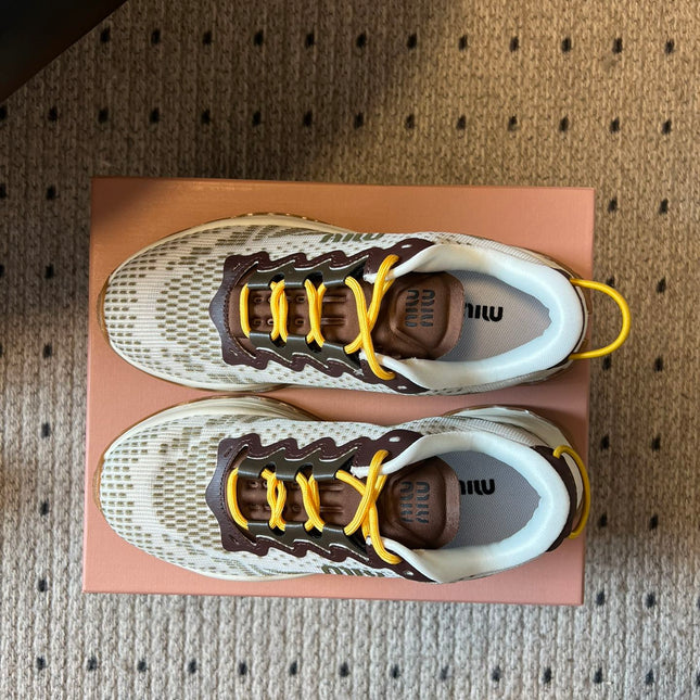 MIUMIU 26S SNEAKERS IN IVY GREEN TECHNICAL FABRIC