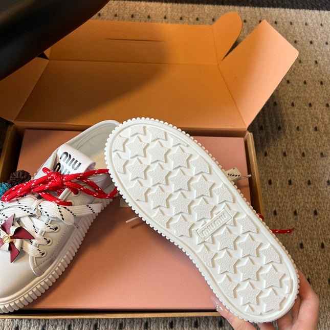 MIUMIU 26S SNEAKERS 50MM IN WHITE CALFSKIN