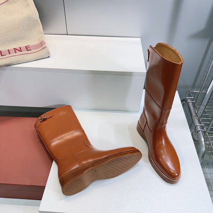 LP 25S LUPO BOOT IN BURNT ORANGE CALFSKIN