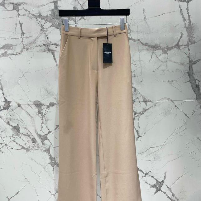 YSL 25S HIGH-WAISTED WIDE-LEG PANTS STYLE 176