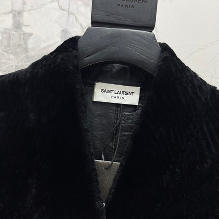 YSL 25S SHORT-SLEEVED SHEARLING COAT STYLE 231